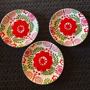 Mini TAG Floral Red and Green Plates